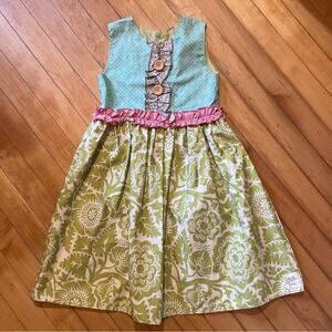 Persnickety Pastel Damask Cotton Dress